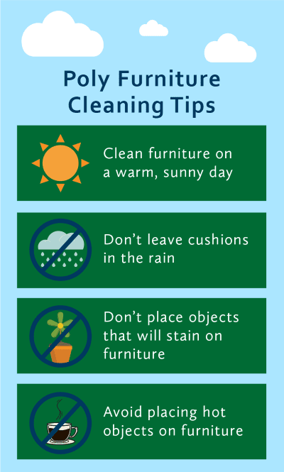 How to clean poly furniture