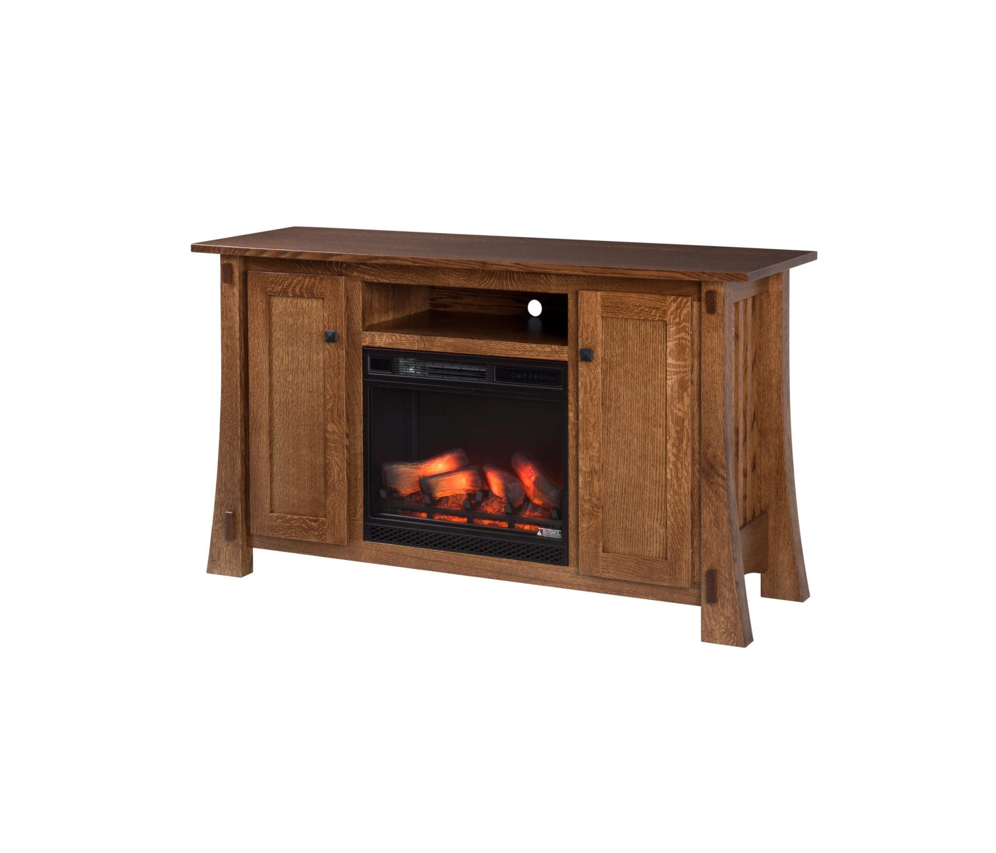 Craftsman Mission TV Stand With Fireplace – Kings Impressions