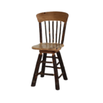 Hickory lodge panel back swivel bar stool