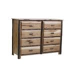 Hickory lodge mule chest with eight deep storage drawers