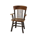 Hickory lodge panel back dining arm chair