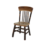 Hickory lodge panel back side dining chair
