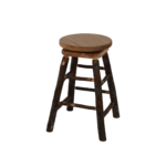 Hickory lodge swivel bar stool available in multiple heights