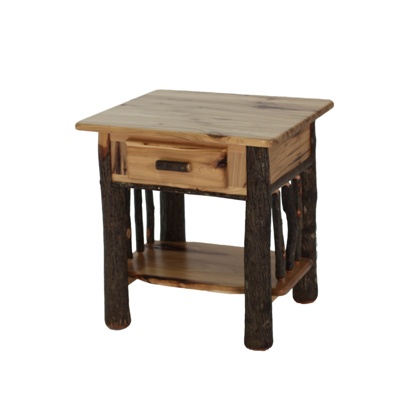 Lodge End Table with Drawer