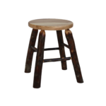 Hickory lodge non-swivel bar stool in traditional style
