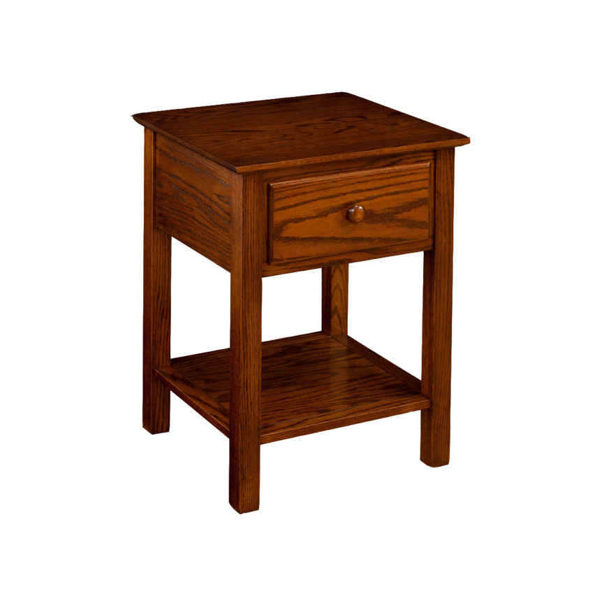 One Drawer Open Nightstand with Shelf