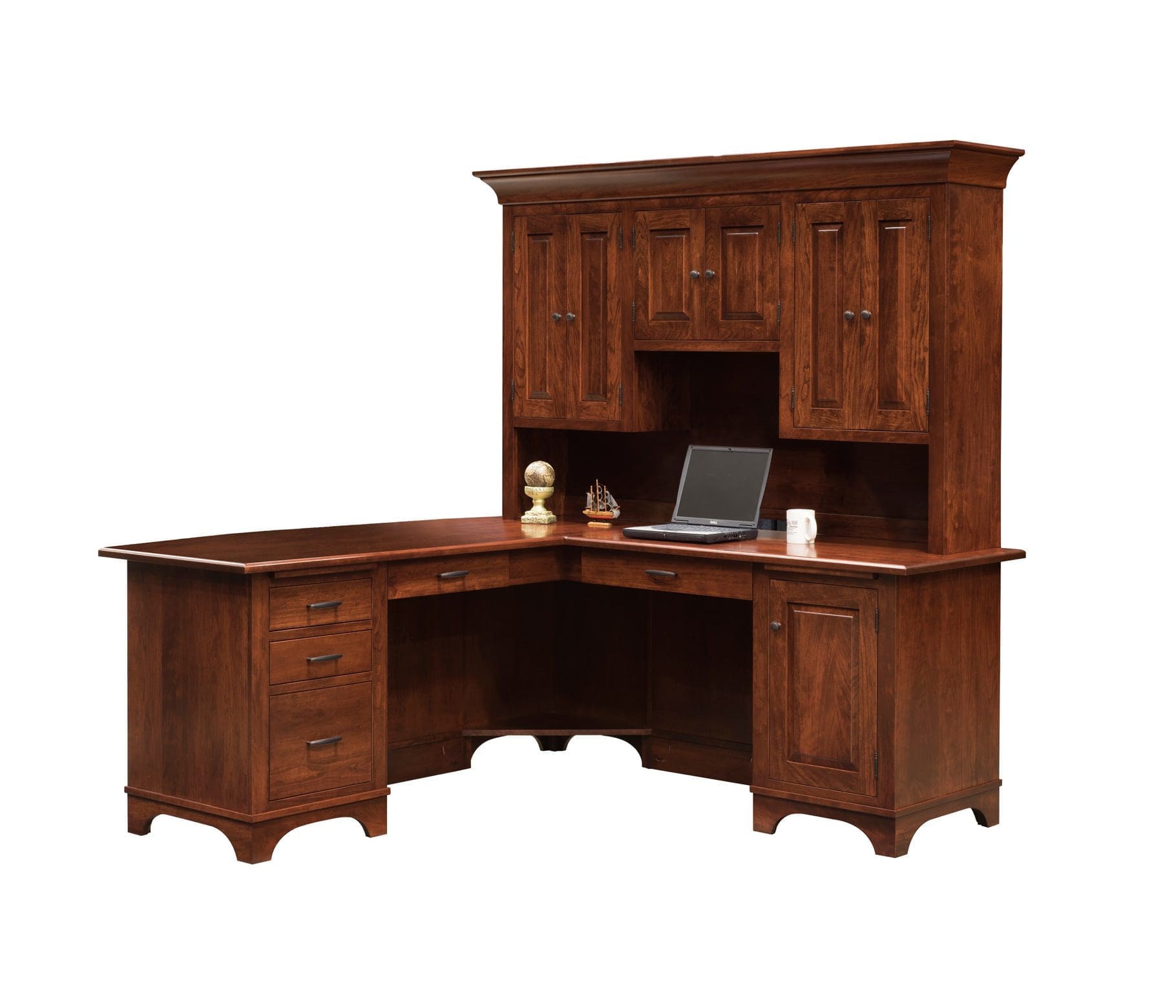 Finley LCorner Desk with LCorner Desk Hutch Kings Impressions
