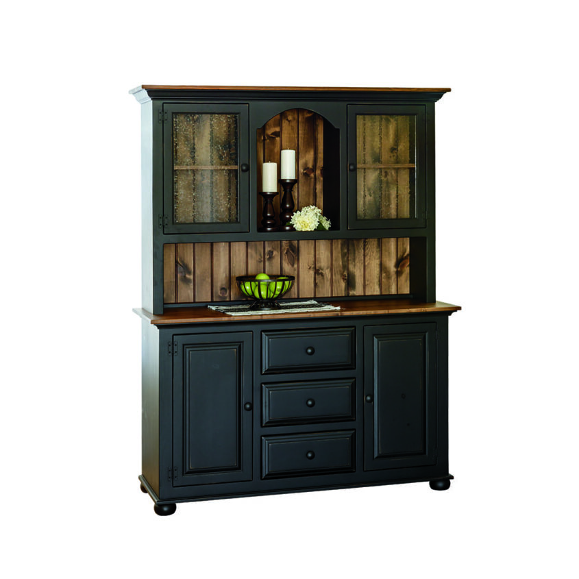 Large Server with Two Door Hutch Top