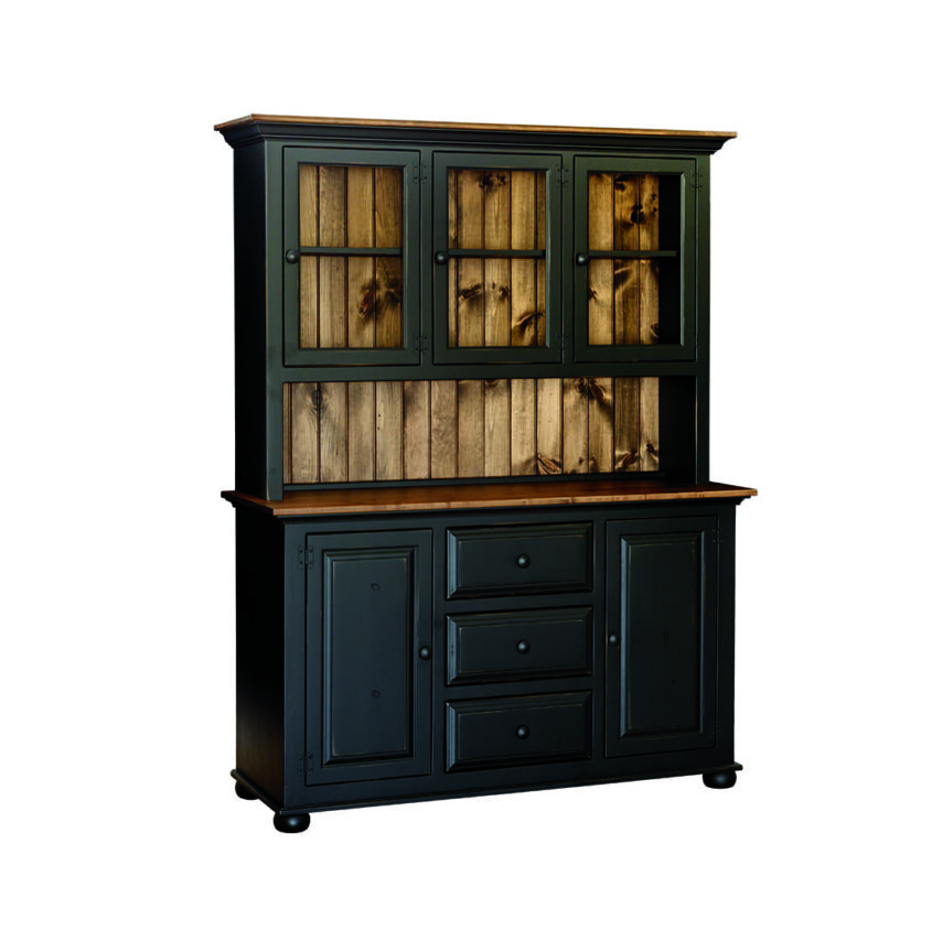 Large Server with Three Door Hutch Top