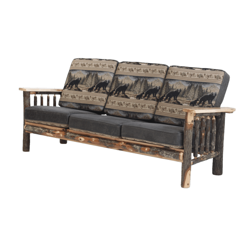 Lodge Sofa with Panel Arm Rest