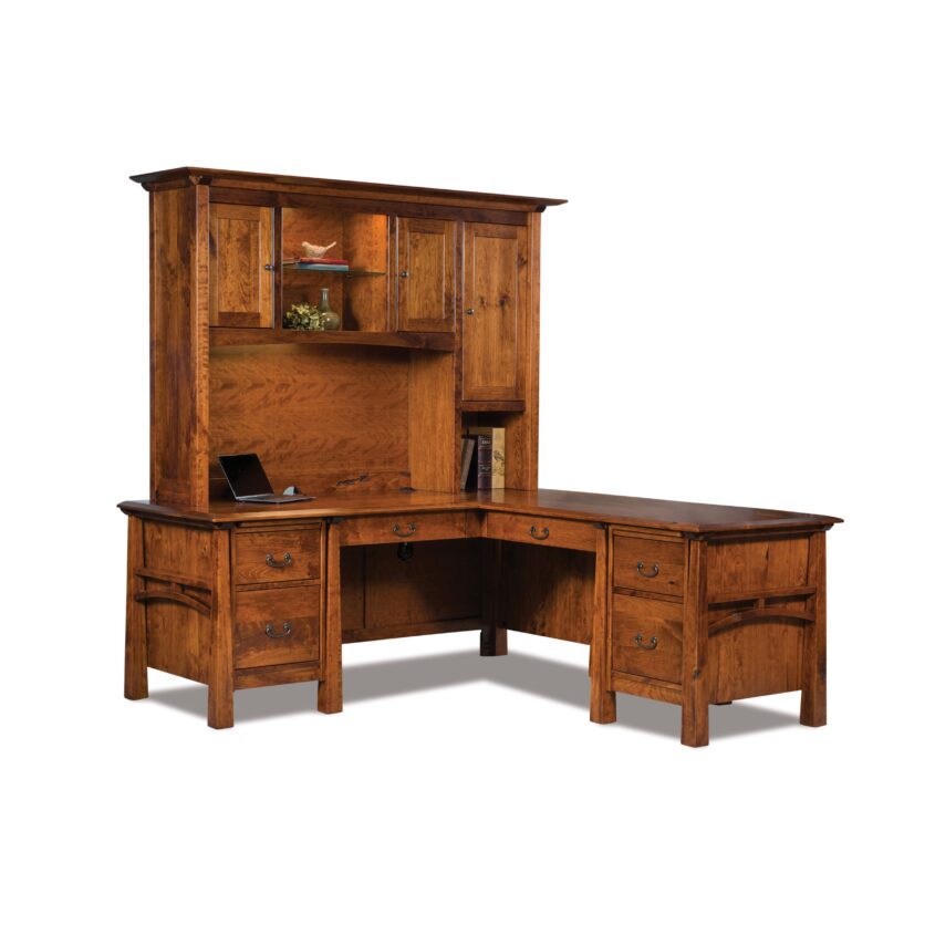 Artesa L Desk with Hutch Top