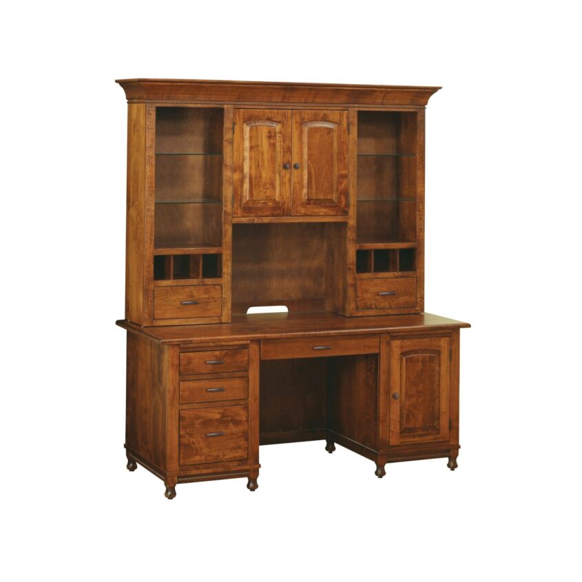Henry Stephens Wall Unit Desk with Wall Unit Hutch