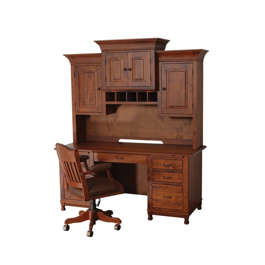 Henry Stephens Wall Unit Desk with Wall Unit Hutch