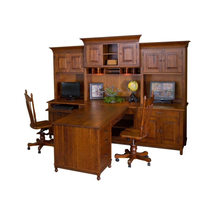 Henry Stephens Partner Desk with Partner Hutch