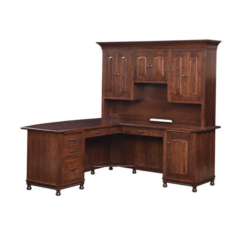 Henry Stephens L-Corner Desk with L-Corner Desk Hutch