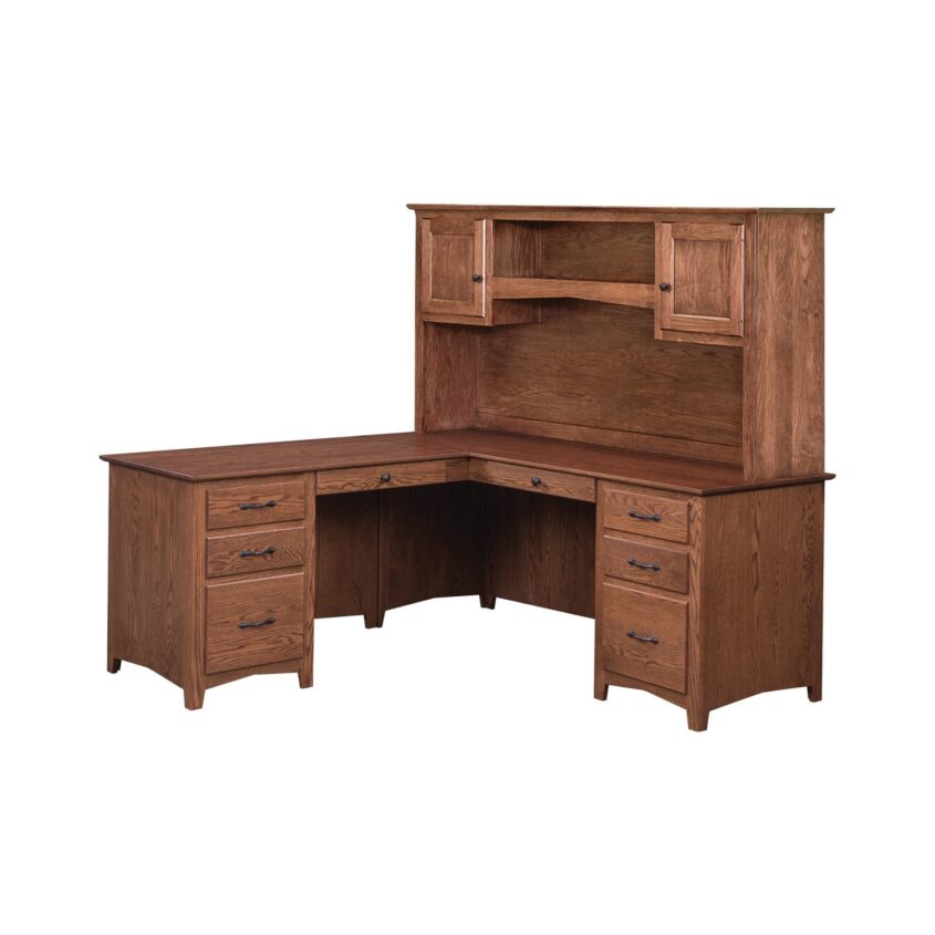 Linwood L-Corner Desk with Hutch Top
