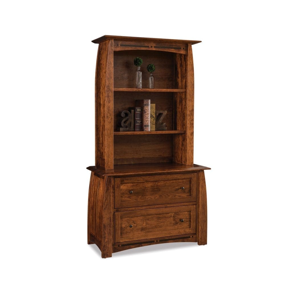 Boulder Creek 2 Drawer Lateral File Cabinet with Bookcase