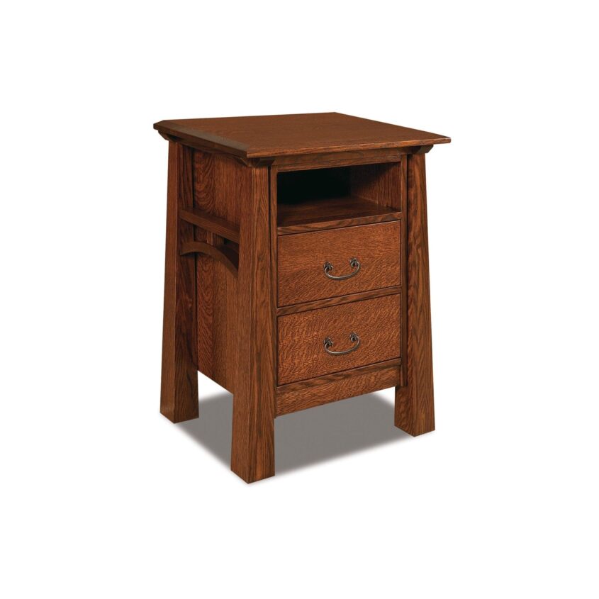 Artesa Two Drawer Nightstand with Opening