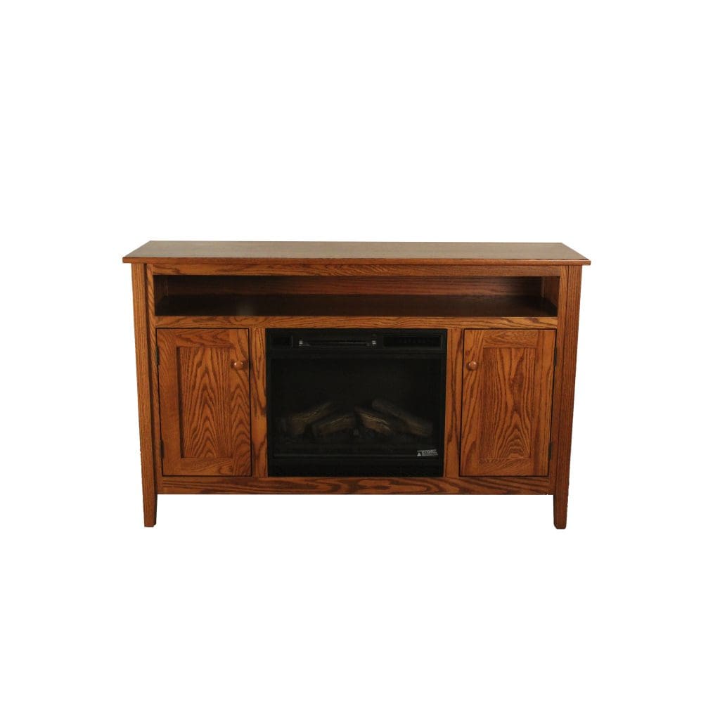 Shaker TV Stand with Fireplace – 57 in.