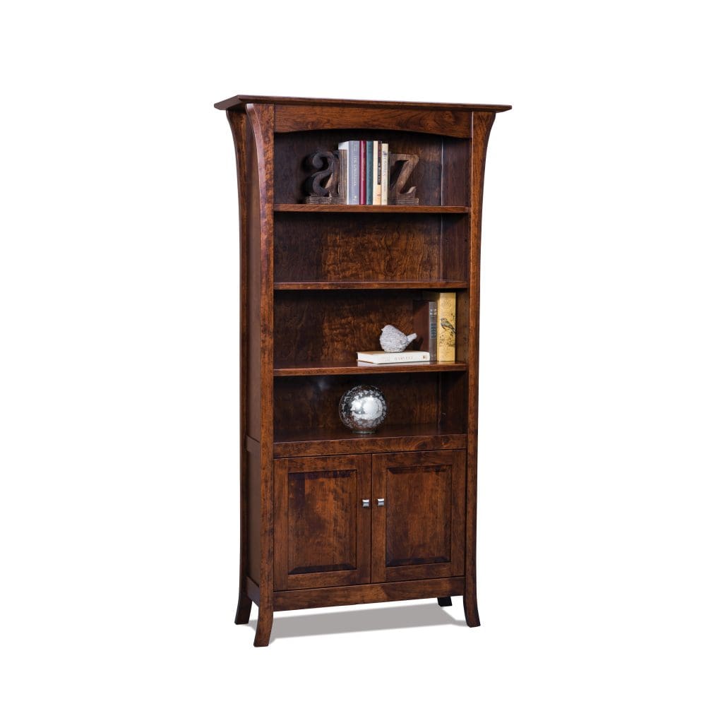 Ensenada Four Shelf, Two Door Bookcase