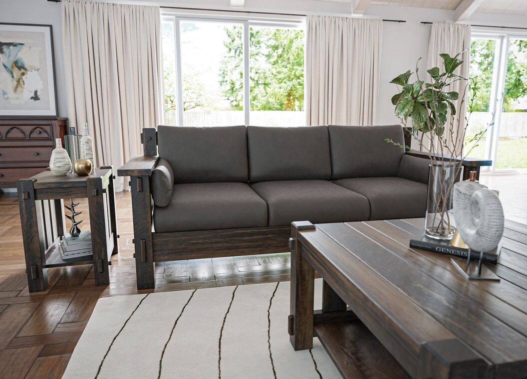 living room with a Huston sofa