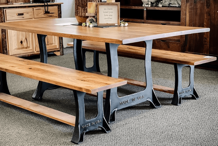 dining table with benches