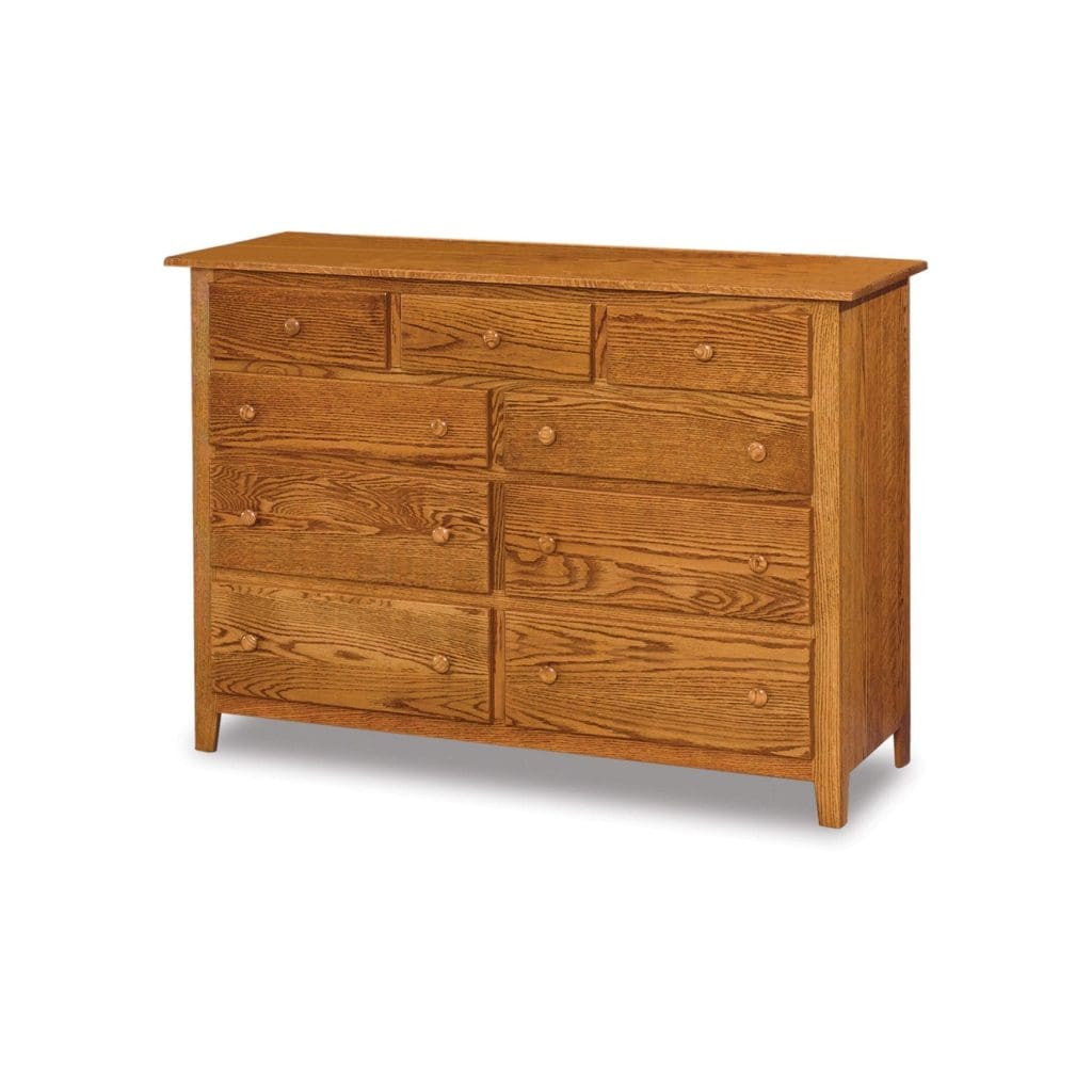 Shaker Nine Drawer Dresser