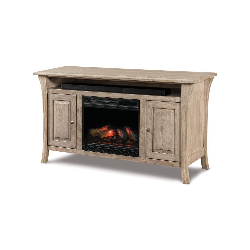 Ensenada 2 Door Media Stand with Fireplace