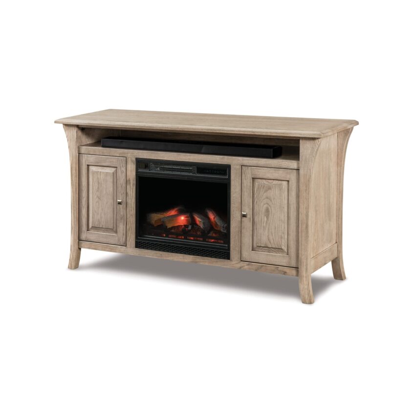 Ensenada 2 Door Media Stand with Fireplace