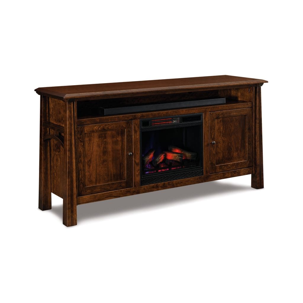 Artesa 2 Door Media Stand with Fireplace