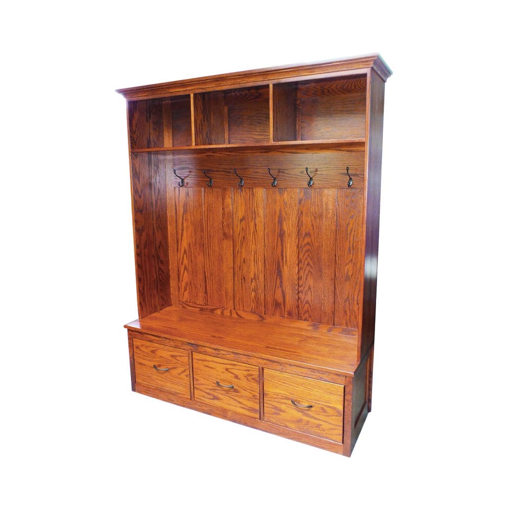 Shaker Hall Seat – Three Cubby