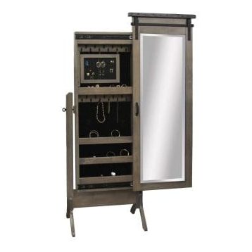 standing mirror with hidden jewelry storage