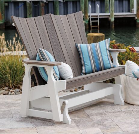 Gray and White Outdoor Glider
