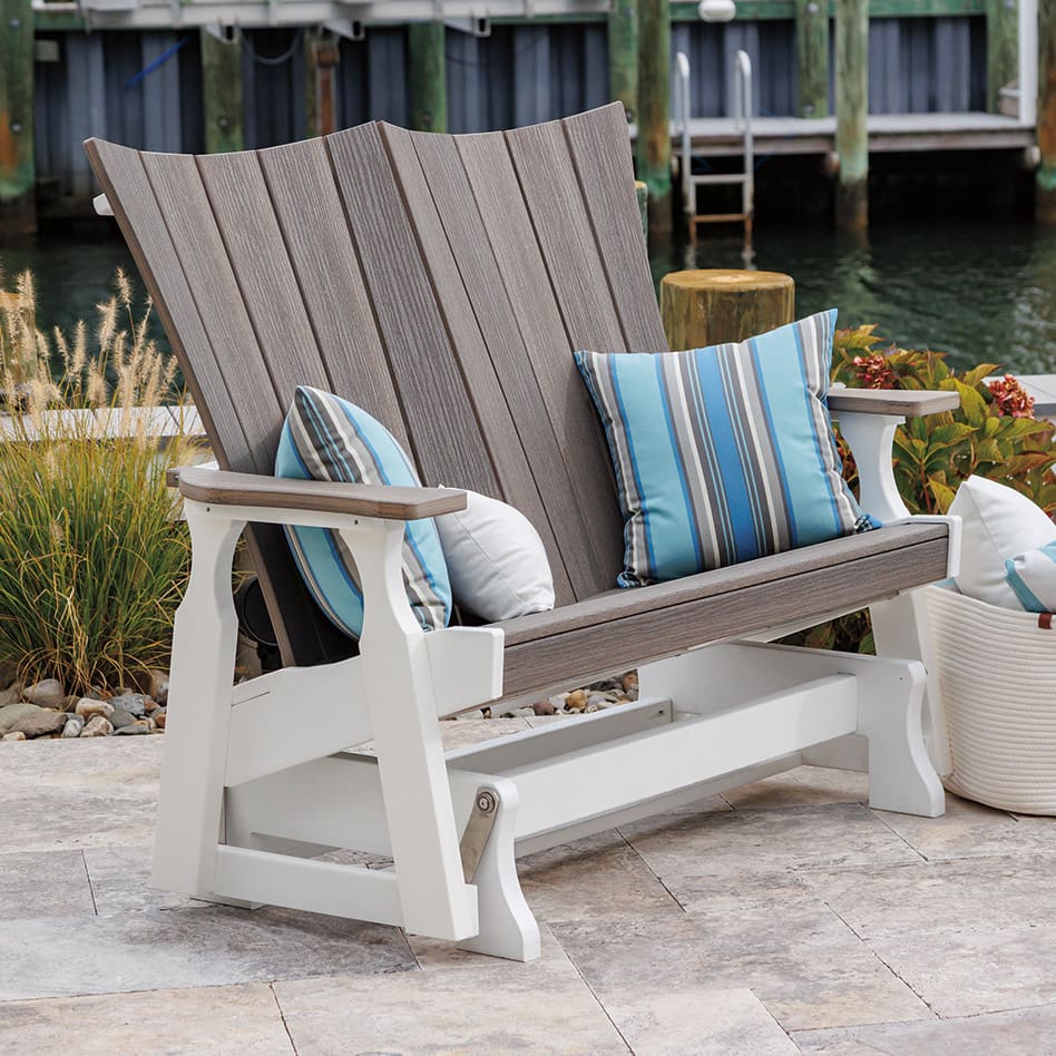 Gray and White Outdoor Glider