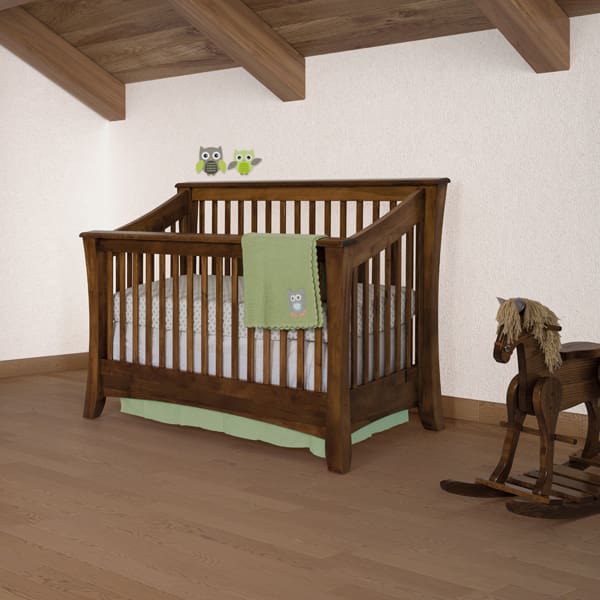 Brown Maple Crib