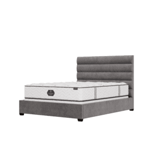Conforma Latex mattress on bed frame, King's Impressions Lancaster PA