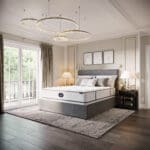 Conforma Latex mattress displayed in a styled Lancaster, PA bedroom