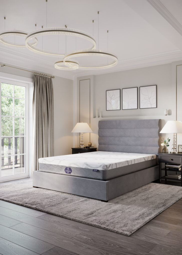 Conforma Gel mattress displayed in a styled Lancaster, PA bedroom
