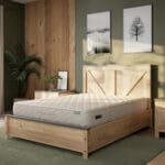Chrysalis organic mattress displayed in a styled Lancaster, PA bedroom
