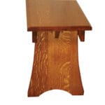 Flared Leg extend-a-bench with leaf storage holder, King's Impressions Lancaster PA