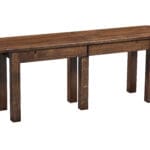 Mission extend-a-bench with leaf storage holder, King's Impressions Lancaster PA