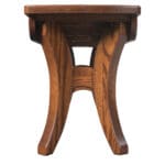 Fenton extend-a-bench curved trestle leg detail, King's Impressions Lancaster PA