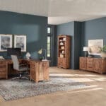 Dover L desk styled in a home office, King's Impressions Lancaster PA