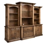 London office back bar with lateral file drawers in solid hardwood, King's Impressions Lancaster PA