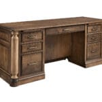 London double pedestal desk in solid hardwood, King's Impressions Lancaster PA
