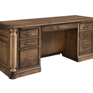 London double pedestal desk in solid hardwood, King's Impressions Lancaster PA