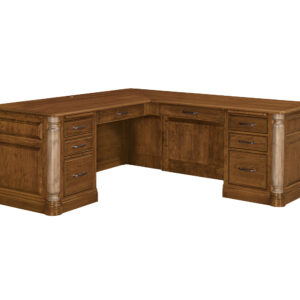 London corner L desk in solid hardwood, King's Impressions Lancaster PA