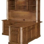 London corner L desk back angle view, King's Impressions Lancaster PA