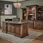 London executive desk styled in a formal home office, King's Impressions Lancaster PA