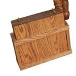 Leaf storage holder for extend-a-bench. from King's Impressions, Lancaster, PA.
